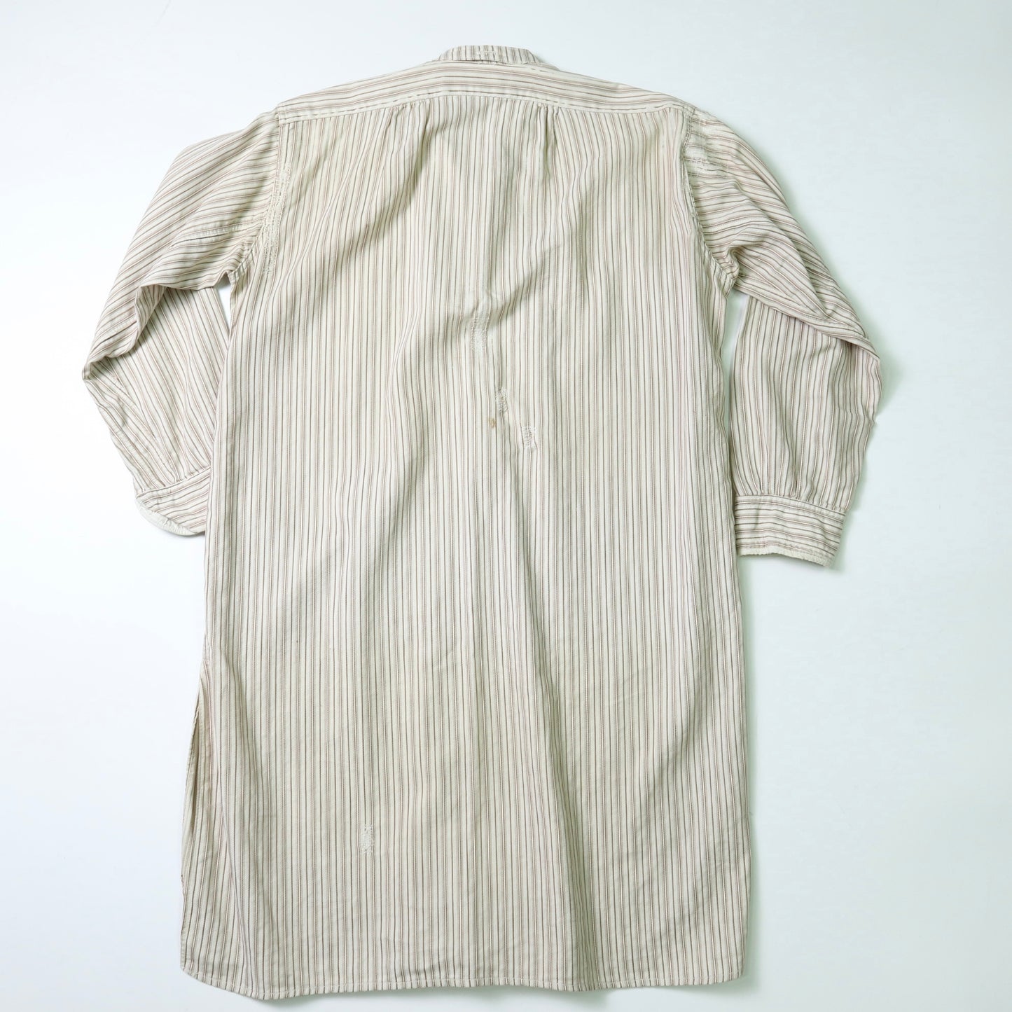 1930s French off-white striped work shirt