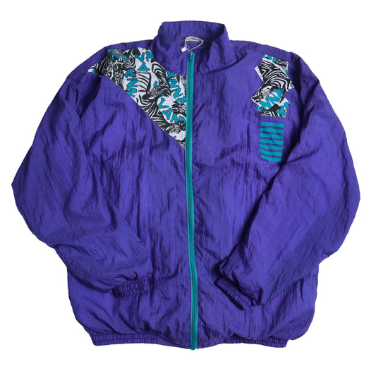 90's Crazy Nylon jacket 紫斑馬尼龍外套