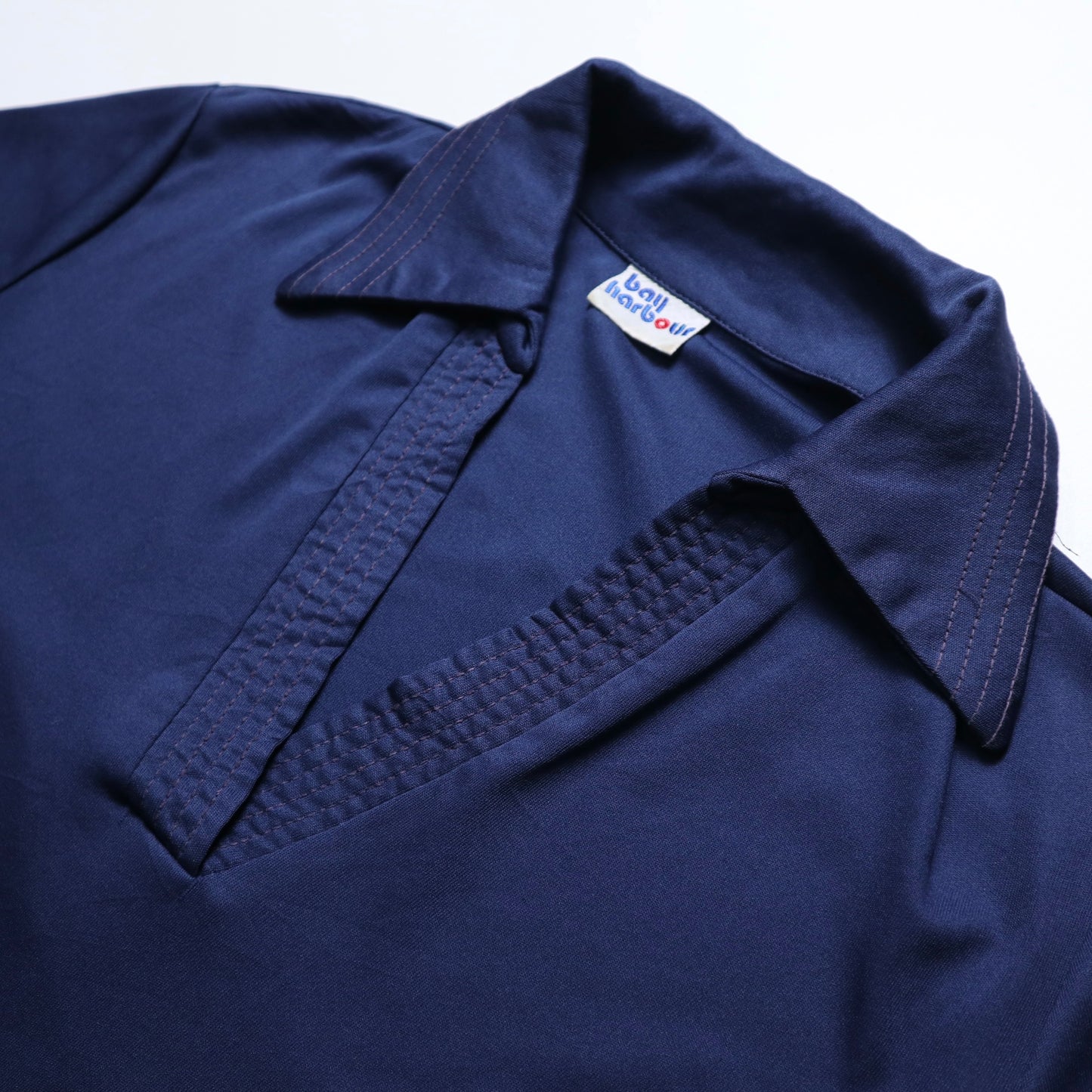 70-80s modern style arrow collar cardigan shirt