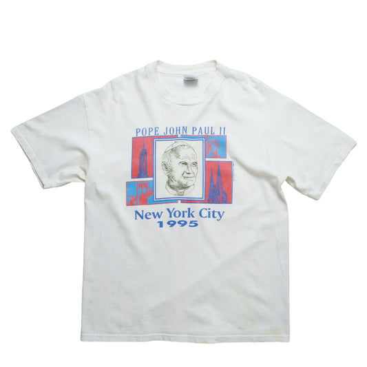 1995 ヘインズ ニューヨーク市 ジョン パウロ 2 世 T シャツ