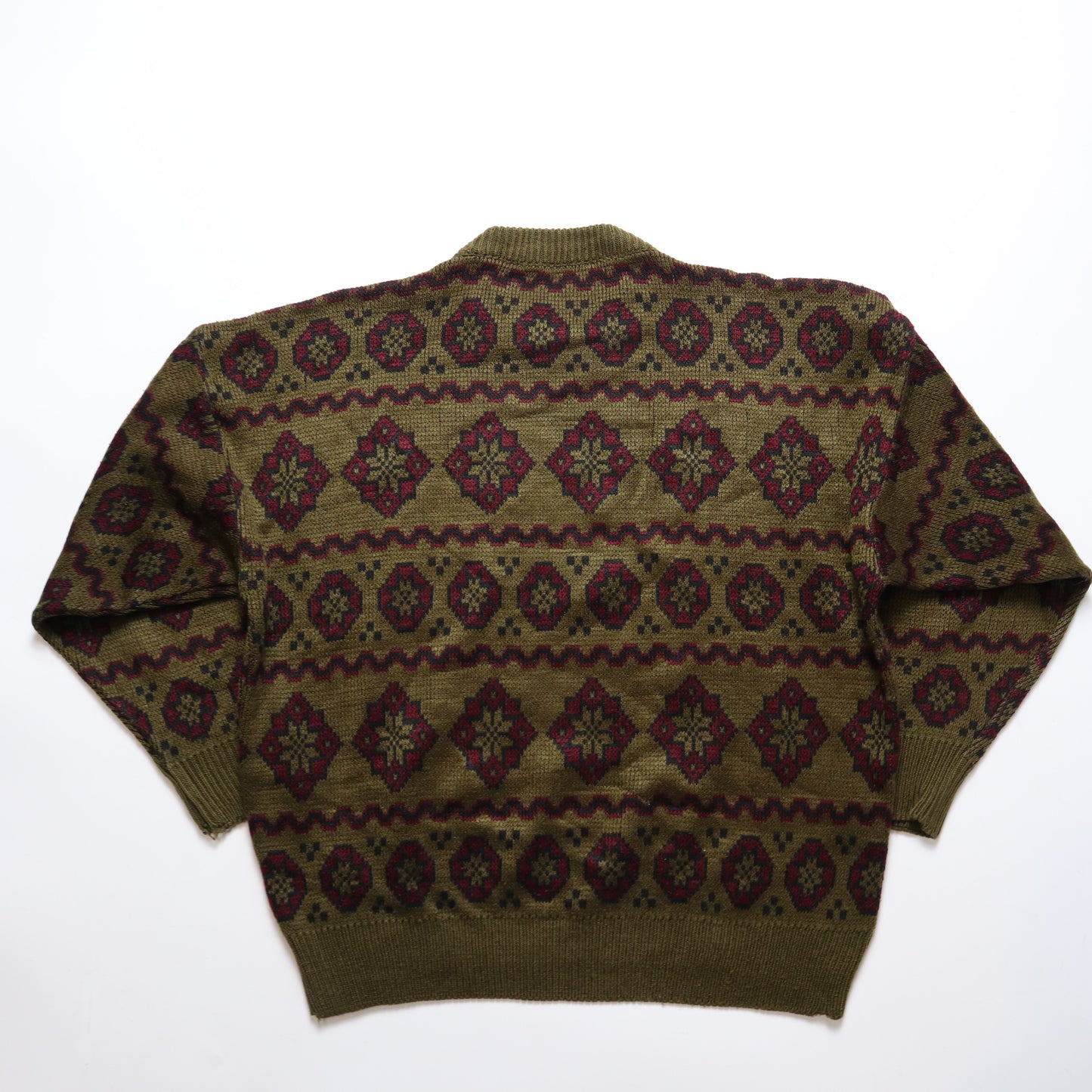 Olive Green Snowflake Totem Sweater