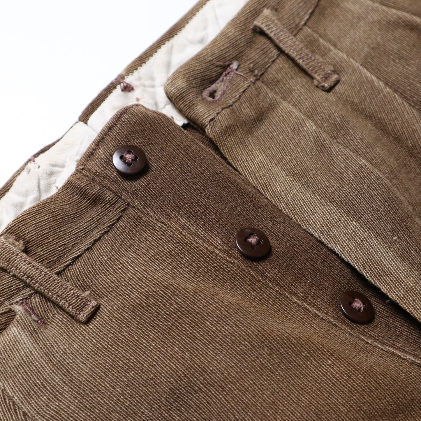 (24W) 30-40s 美國咖啡色排扣工作褲