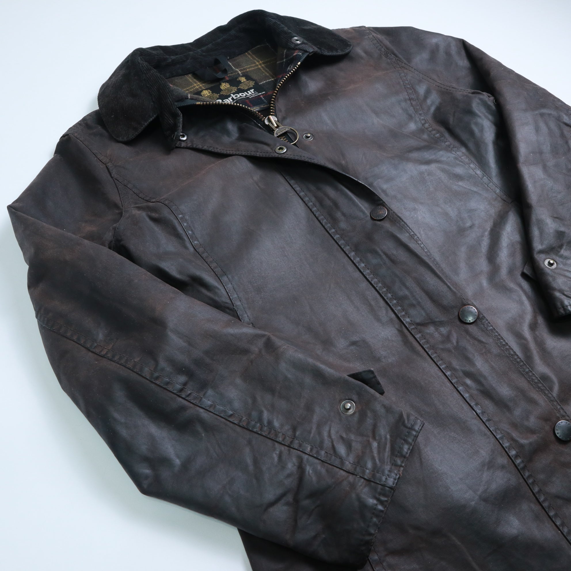 Barbour Ladies newmarket espresso oilskin coat – 富士鳥古著