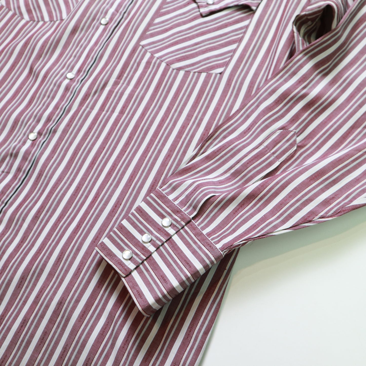 80-90s ELY Cattleman Western Shirt 粉紫條紋西部襯衫 Ranchwear 古著襯衫