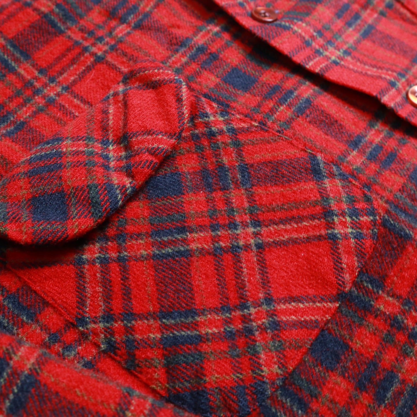 1960s Pendleton 紅色格紋羊毛襯衫
