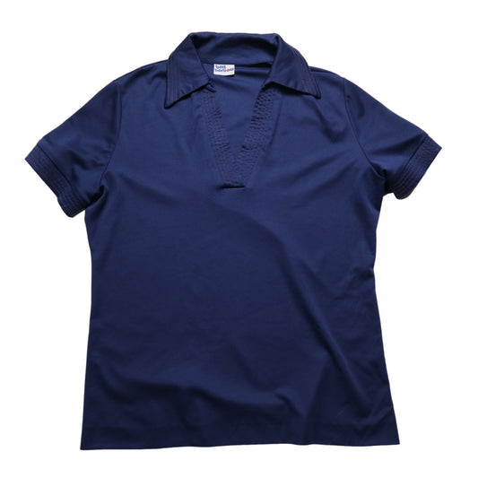 70-80s modern style arrow collar cardigan shirt