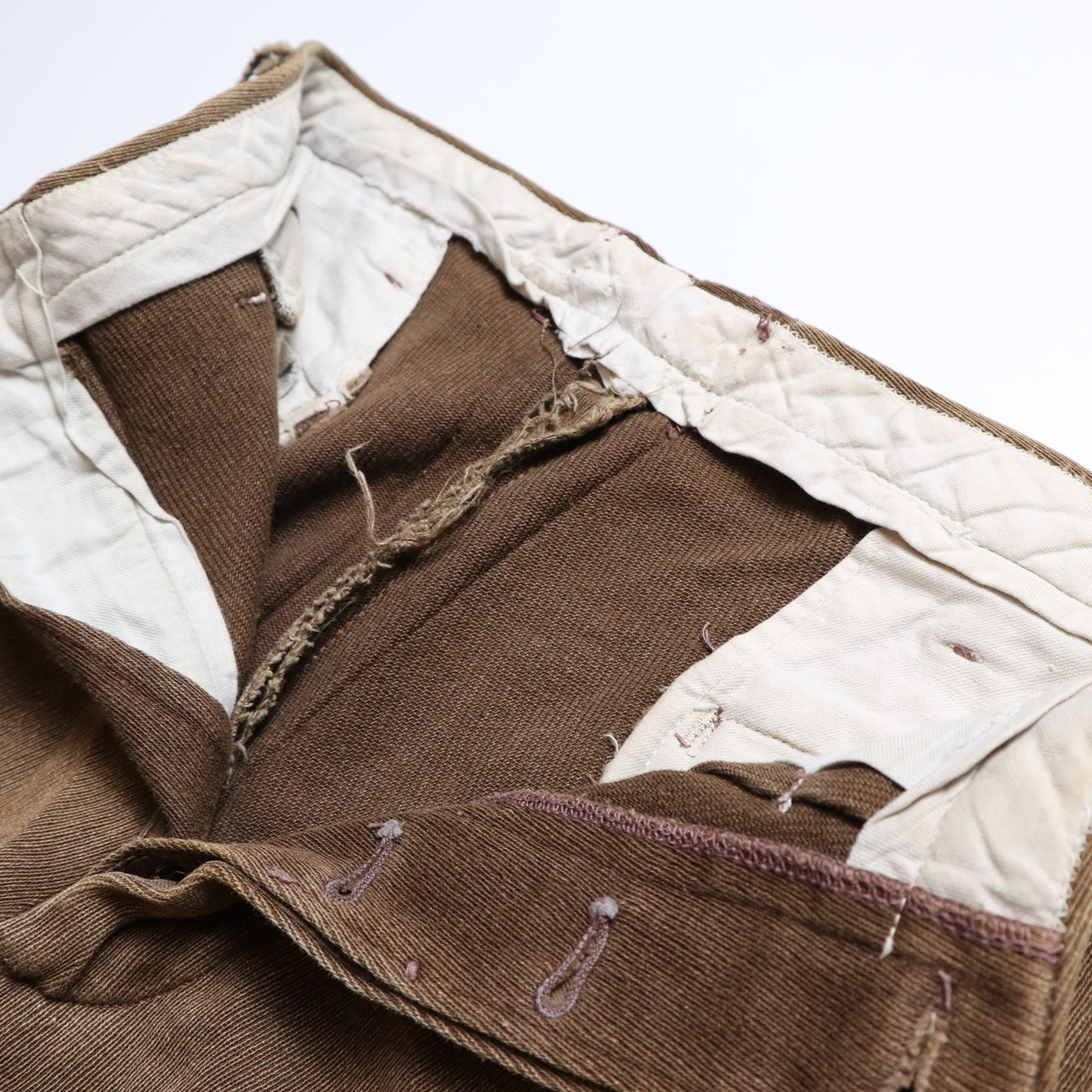 (24W) 30-40s American brown buttoned work pants