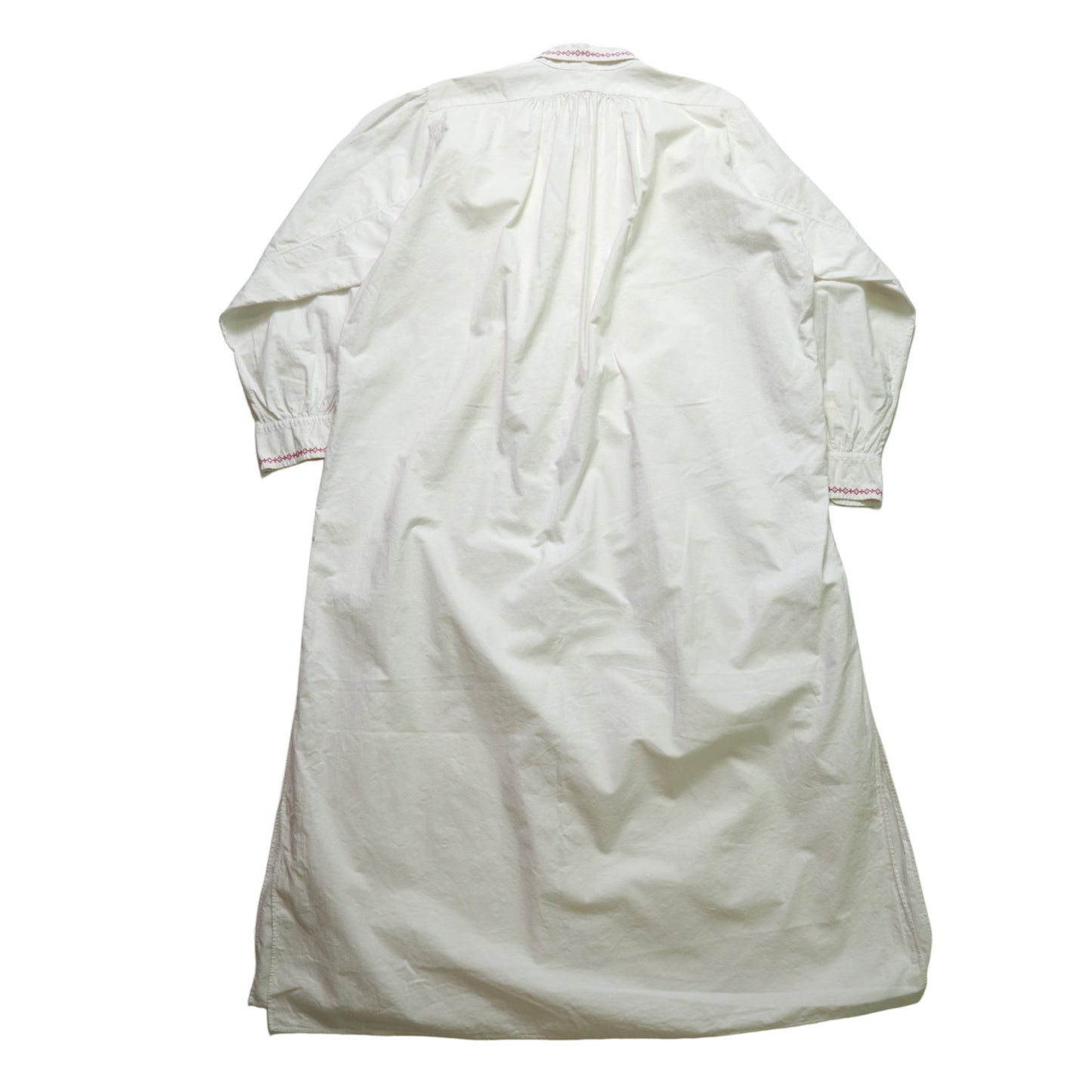 1960年代 アンティーク フレンチ ナイトシャツ フランス刺繍入りパジャマシャツ