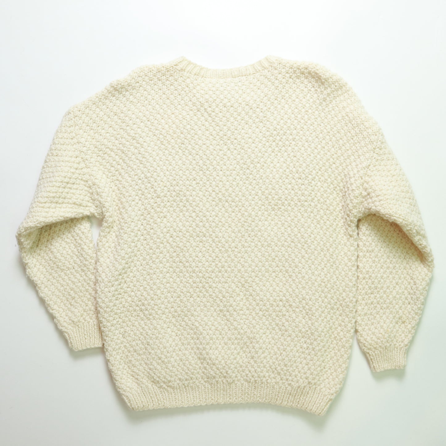 Three-dimensional knitted fisherman sweater wool sweater vintage sweater