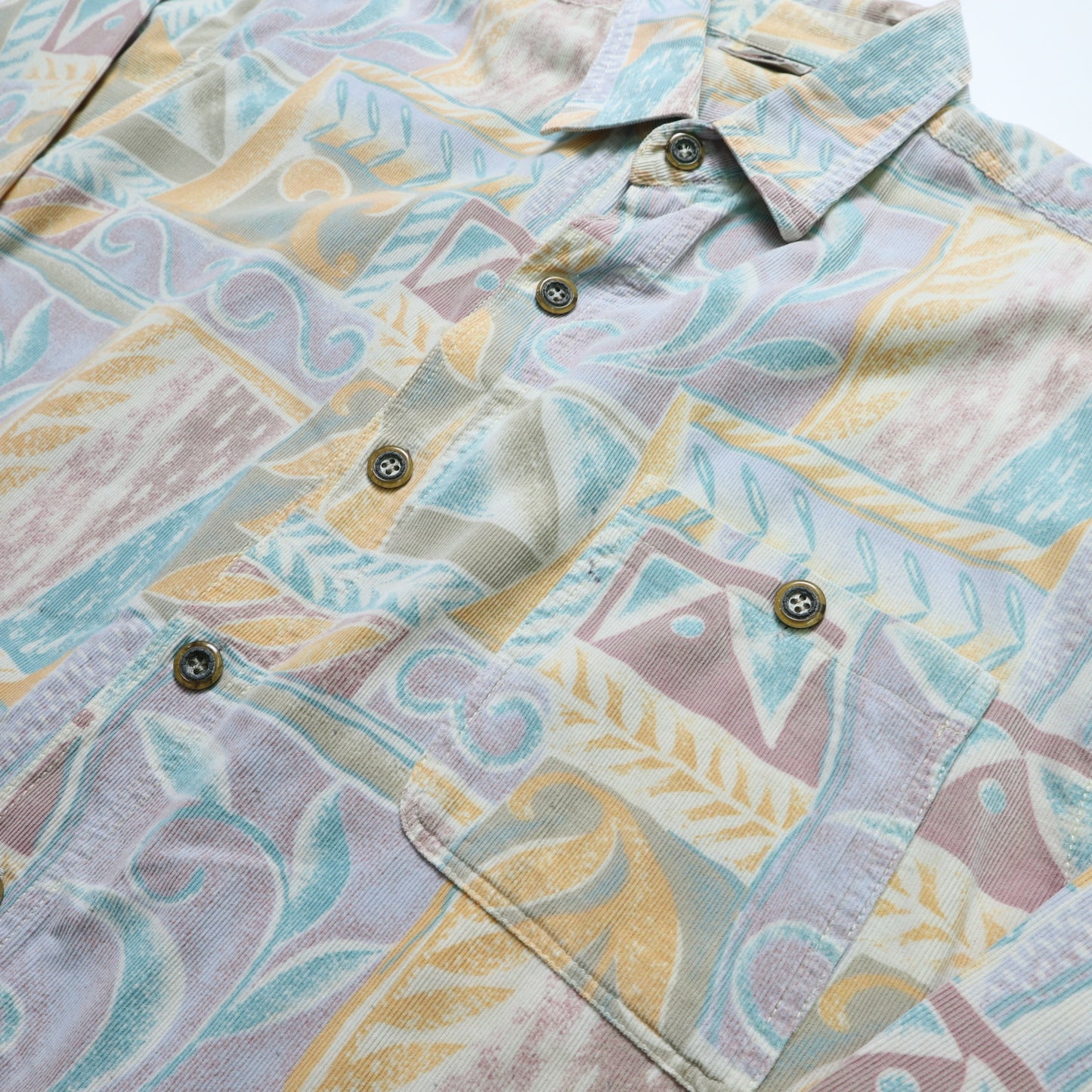 geometric pattern corduroy shirt vintage shirt