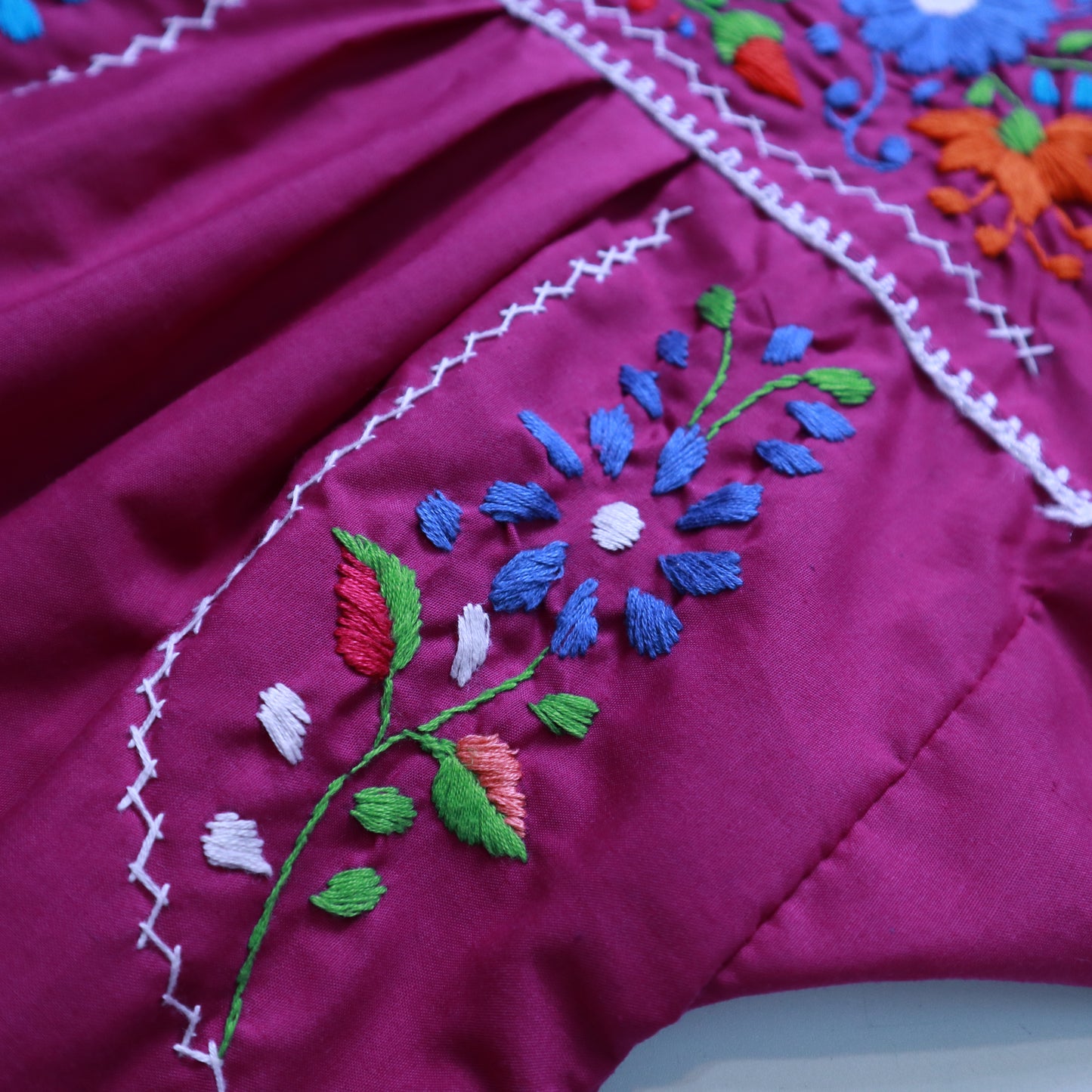 墨西哥 紫色手工刺繡洋裝 刺繡罩衫