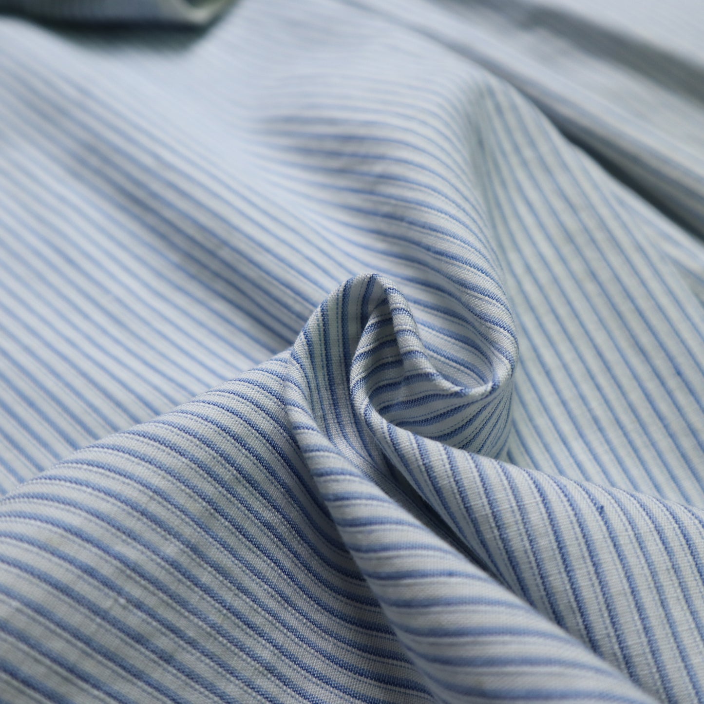 1940s French blue and white striped work shirt
