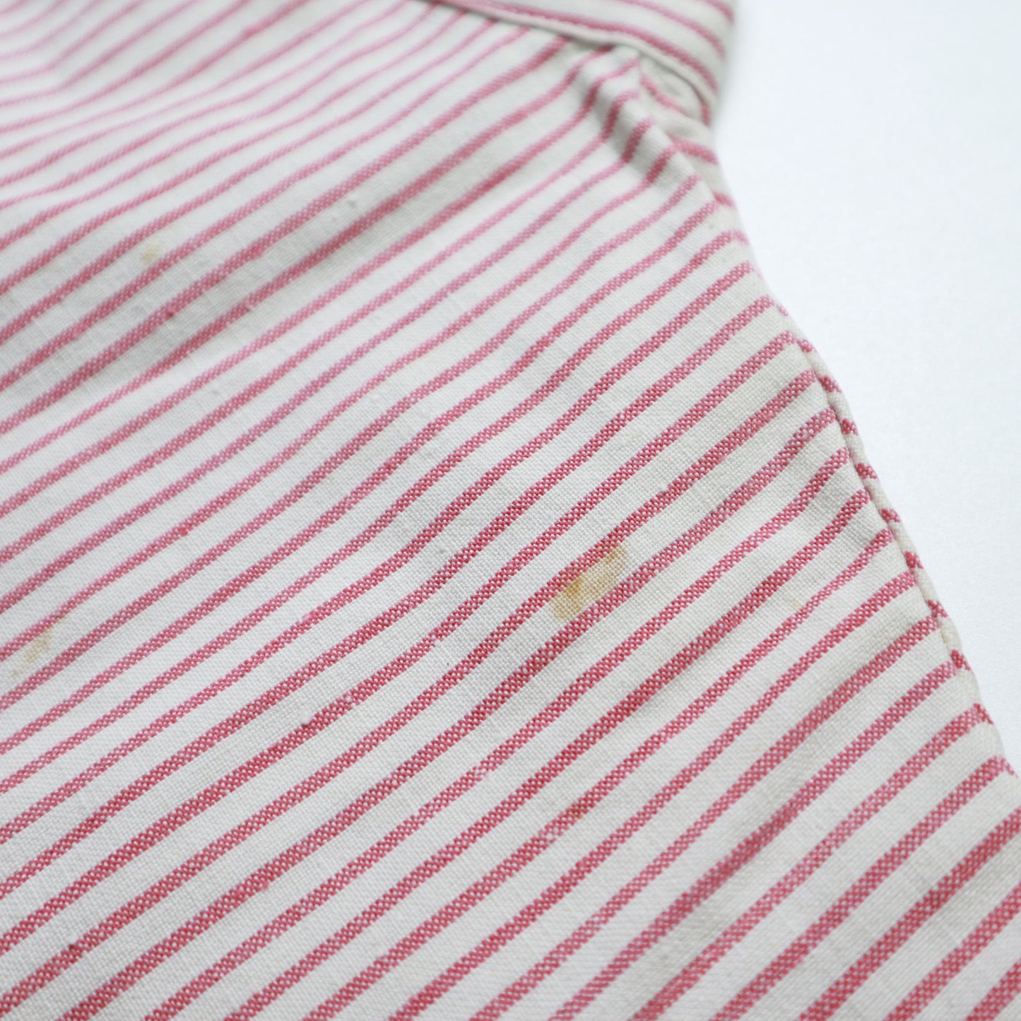 1970s Red and White Striped Farmer Shirt Overalls