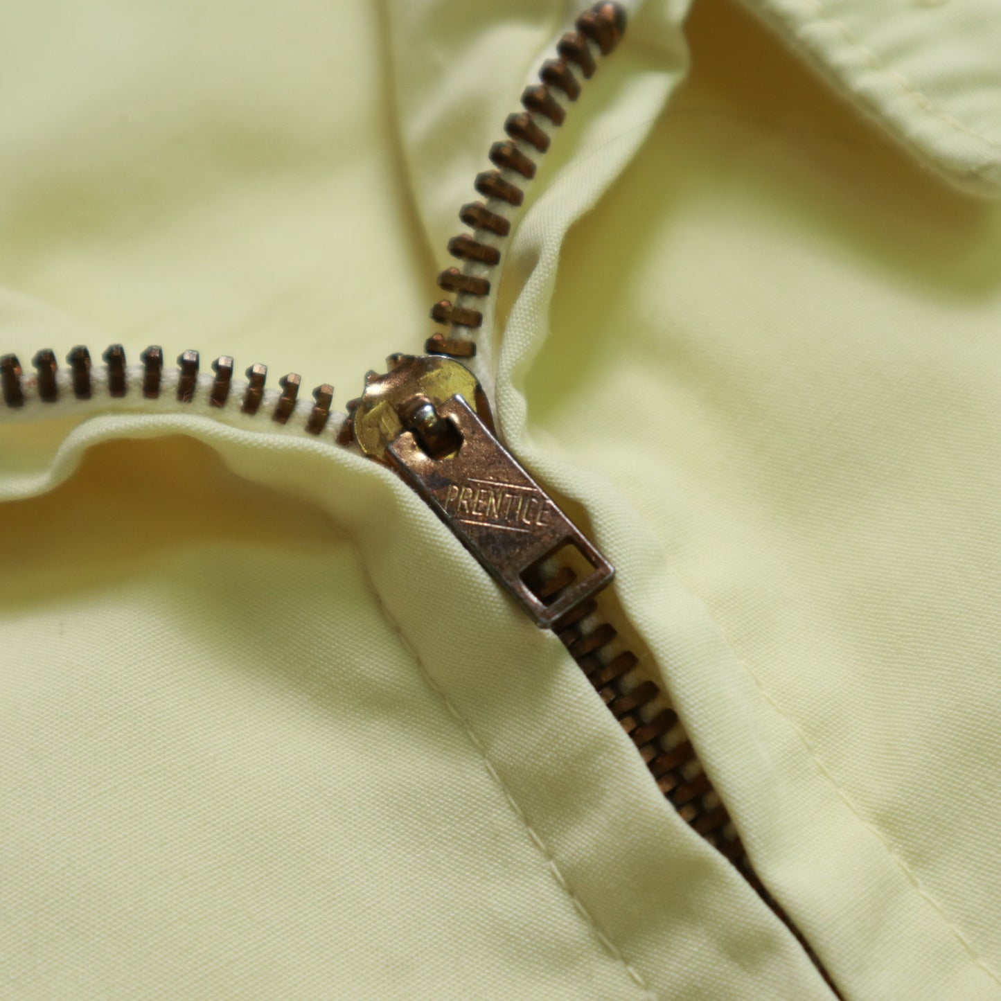 1960s 鵝黃色哈靈頓外套 防風外套 Prentice黃銅拉鍊