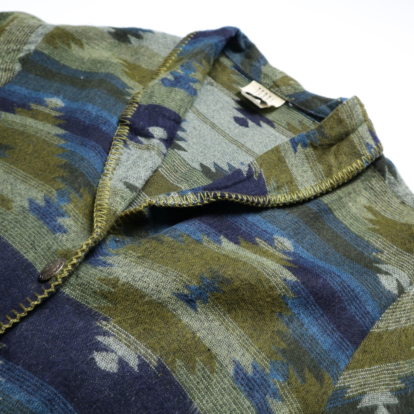 90s Teddi 墨西哥製 藍綠幾何圖騰外套