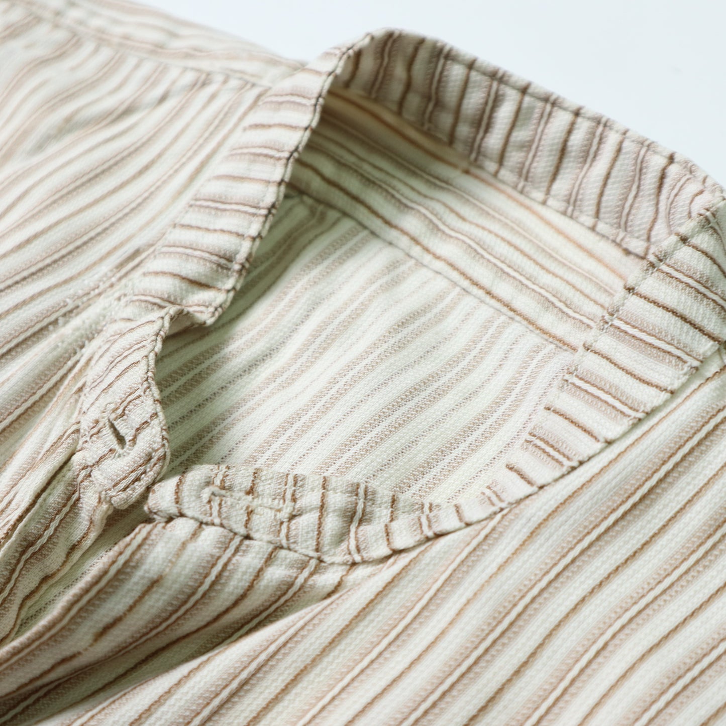 1930s 法國米白條紋工作襯衫