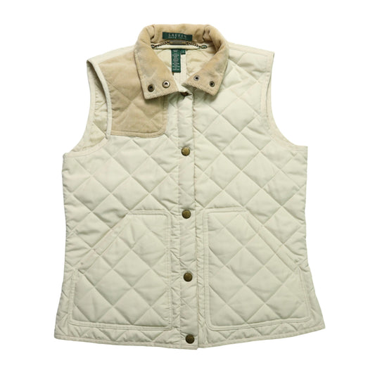 Ralph Lauren corduroy-paneled quilted vest