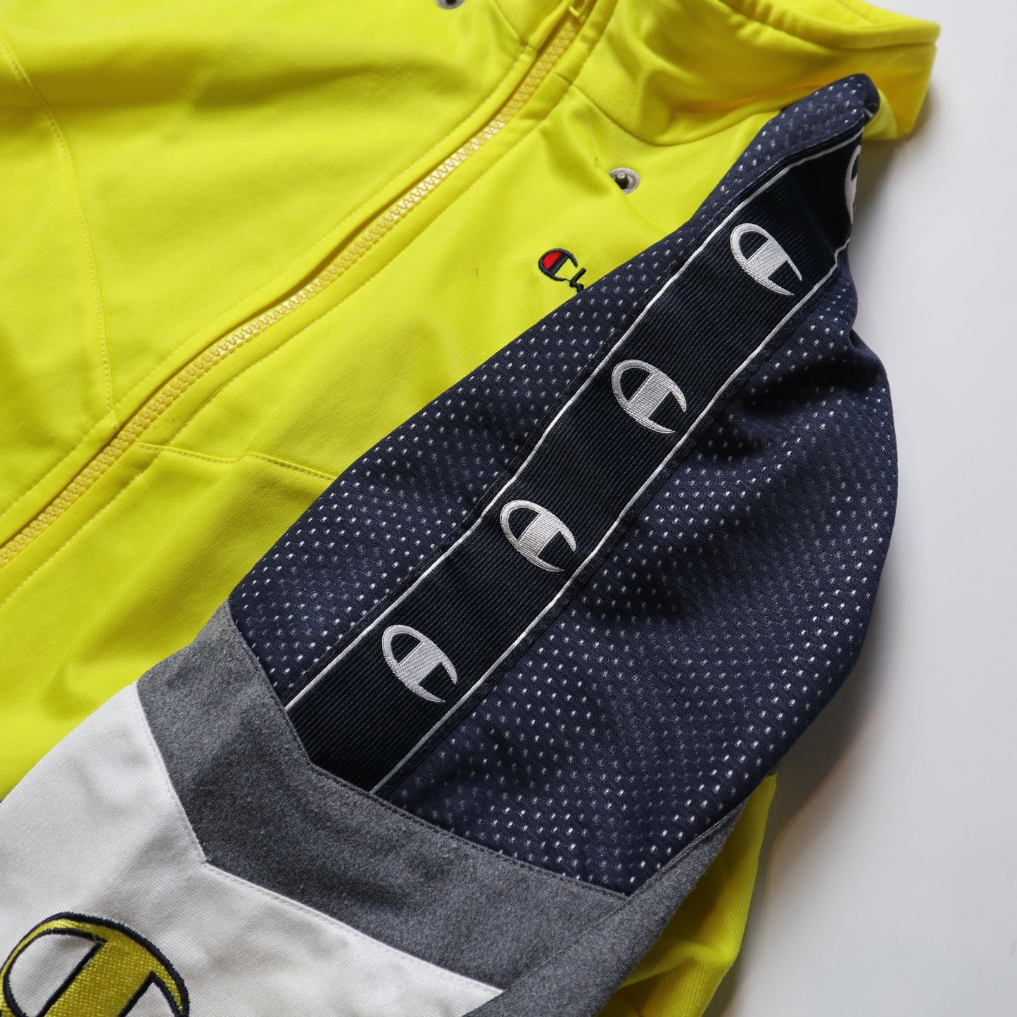 Champion Yellow Logo Piping Track Jacket