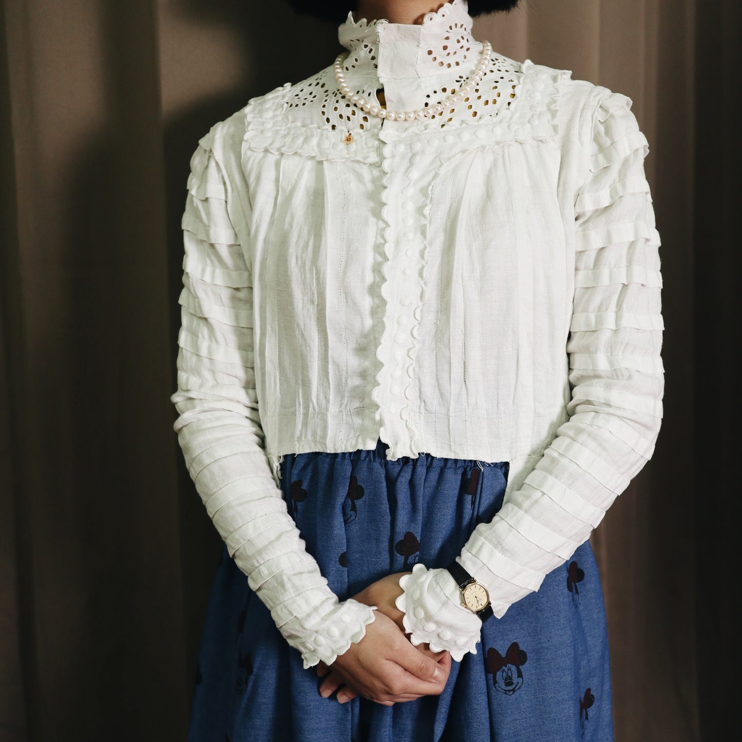 1900s 愛德華時期 古董女士雕花上衣 Antique Edwardian blouse
