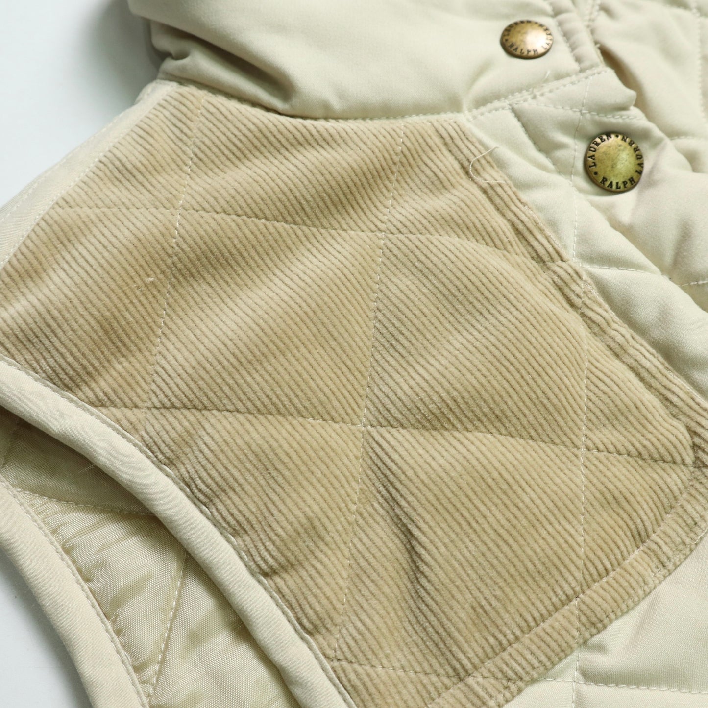 Ralph Lauren corduroy-paneled quilted vest