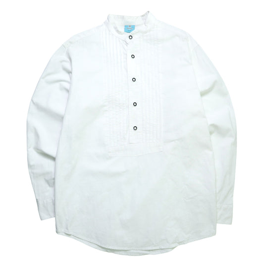白カーディガン ファーマーズシャツ ワークシャツ