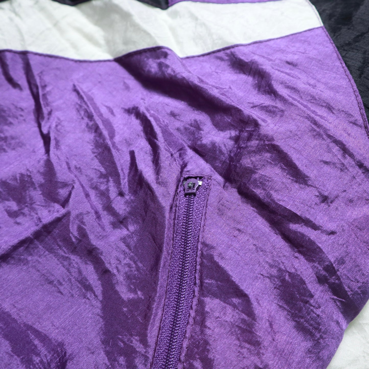 90's Crazy Nylon jacket 紫白撞色尼龍外套 防風外套