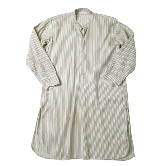 1930s French off-white striped work shirt