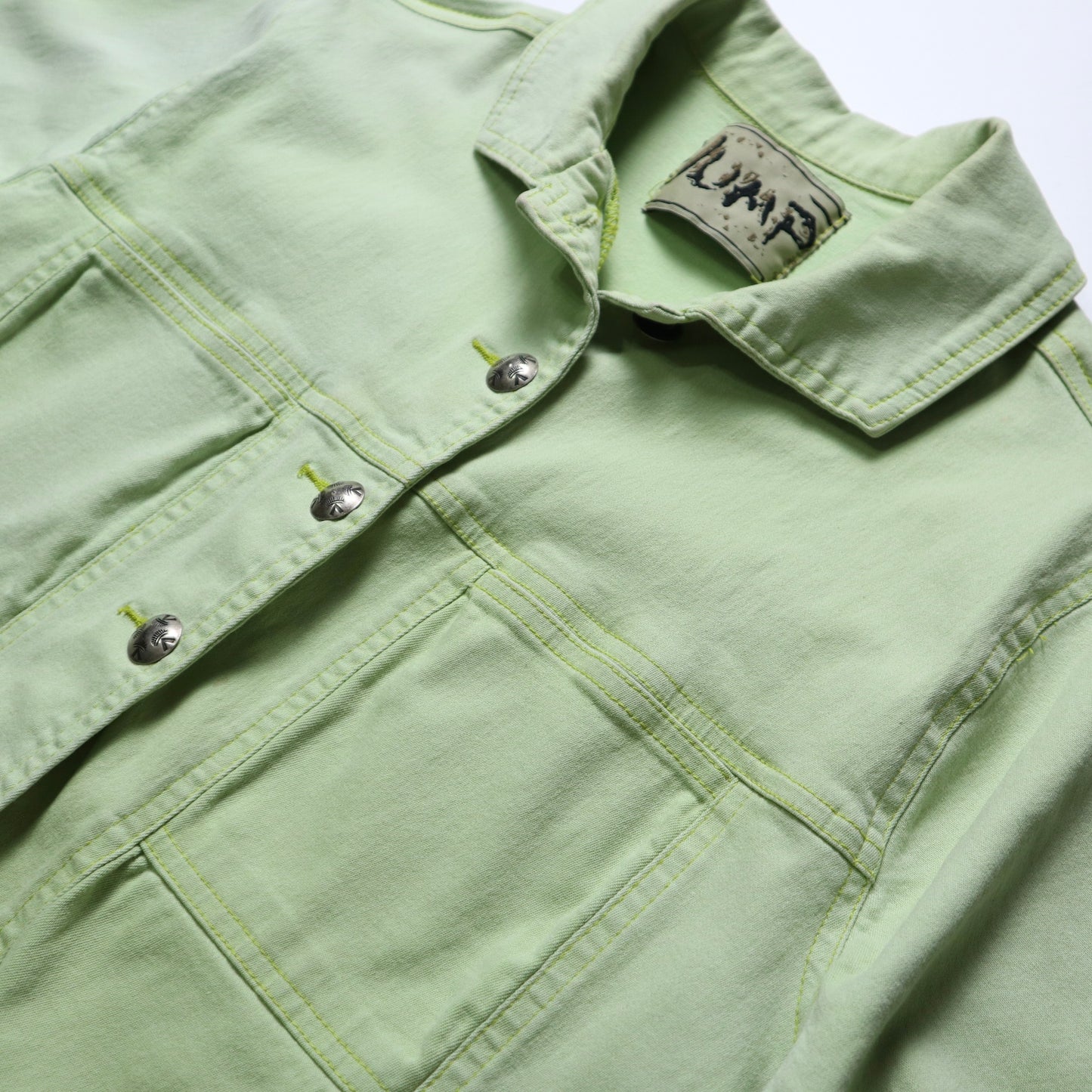 1980s American Made Apple Green Ladies Work Jacket