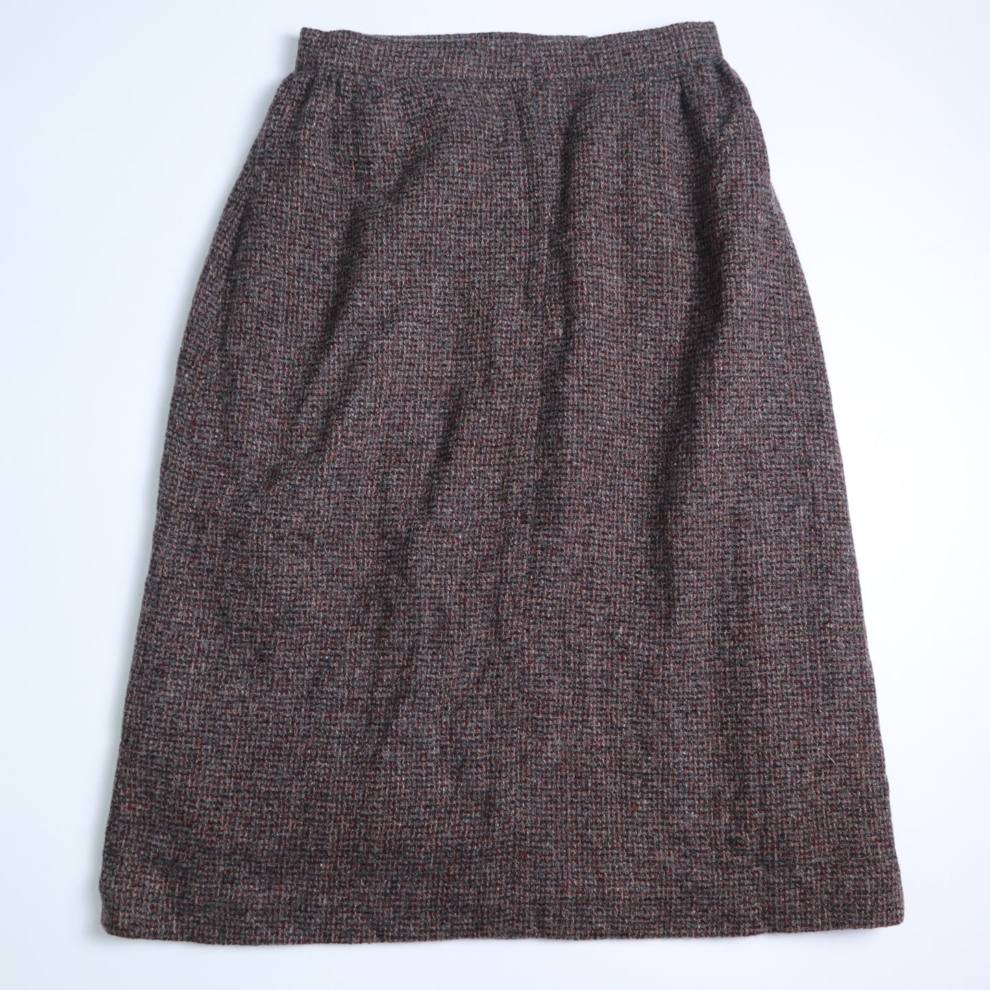 1980s US dark brown vintage wool skirt 