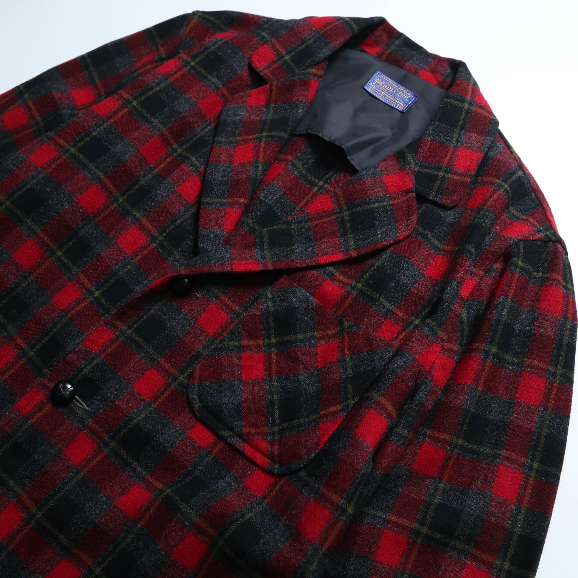 50袖丈1950年代Vintage Pendleton ペンドルトン ウールジャケット - シャツ