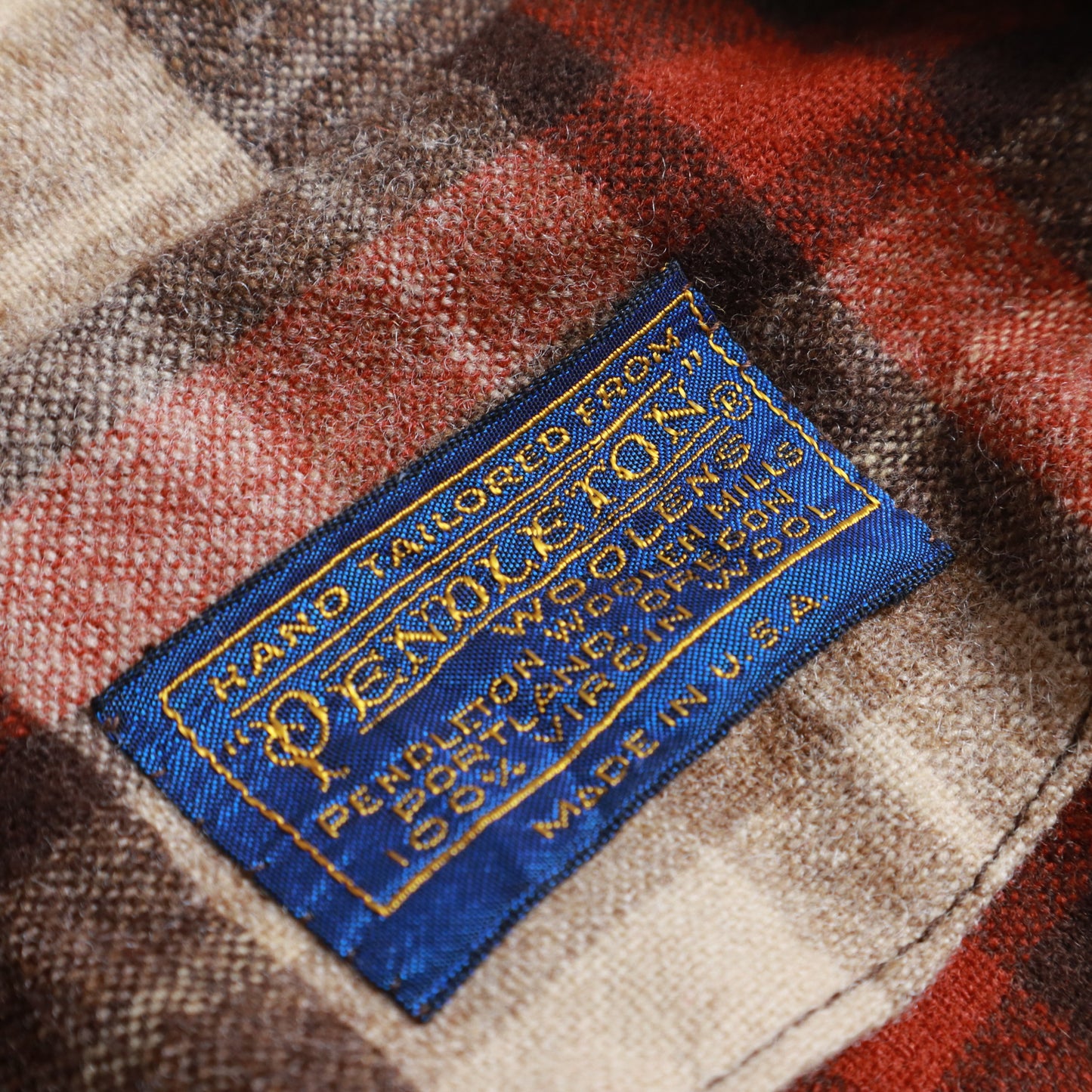 1970s Pendleton American Made Brown Check Wool Shirt