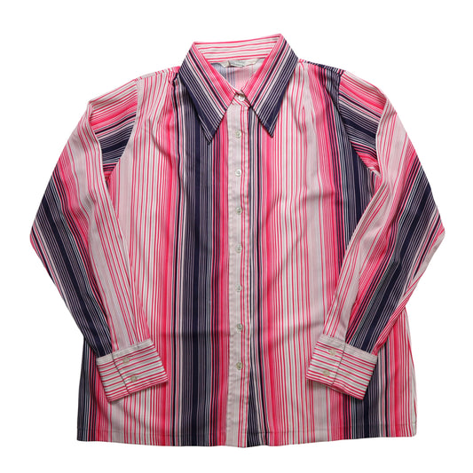 70-80s Spiegel Disco striped arrow collar shirt